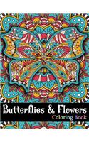 Butterflies And Flowers Coloring Book: Butterflies Flowers Insects Teenager, Girls, Boys, Adults Perfect Gift