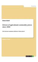 Drivers of agricultural commodity prices since 2000