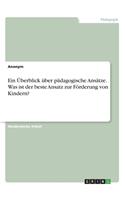 Überblick über pädagogische Ansätze. Was ist der beste Ansatz zur Förderung von Kindern?