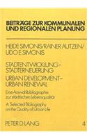 Stadtentwicklung - Stadterneuerung- Urban Development - Urban Renewel