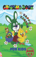 Happy Easter Coloring Book for Kids Ages 4-8