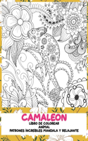 Libro de colorear - Patrones increíbles Mandala y relajante - Animal - Camaleón