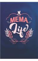 MeMa Life: Family Grandma Women Mom Memory Journal Blank Lined Note Book Mother's Day Holiday Gift