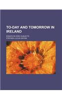 To-Day and Tomorrow in Ireland; Essays on Irish Subjects: (English)