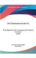 de l'Instruction Ecrite V2