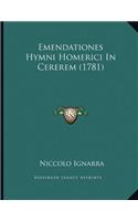 Emendationes Hymni Homerici In Cererem (1781)