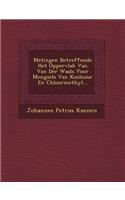 Metingen Betreffende Het Oppervlak Van Van Der Waals Voor Mengsels Van Koolzuur En Chloormethyl...