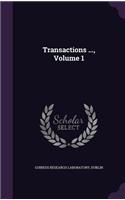 Transactions ..., Volume 1
