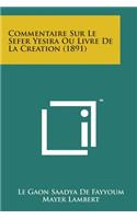 Commentaire Sur Le Sefer Yesira Ou Livre de La Creation (1891)