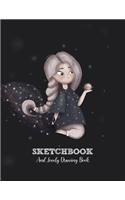 Sketchbook and Lovely Drawing Book (Saturn Girl)
