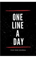 One Line A Day: Five Years of My Life for Men, Daily Reflections Organizer Personal Time Magement, Dated and Lined Book, Small Planner (Black Cover)