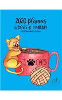 2020 Planner Weekly & Monthly With Inspirational Bible Quotes: Jan 1, 2020 to Dec 31, 2020 - Monthly/Weekly Goal Setting, Weekly Review; Daily Schedule, To Do List, Habit Tracker, Menu - Teal Blue Adorable Cute 
