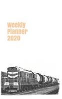 Weekly Planner 2020: calendar organizer agenda for train enthusiasts. 5x8. 120 pages.