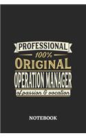 Professional Original Operation Manager Notebook of Passion and Vocation: 6x9 inches - 110 graph paper, quad ruled, squared, grid paper pages - Perfect Office Job Utility - Gift, Present Idea