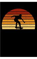 Skater Notebook: Vintage Sunset Skating 6 x 9 Dotted Dot Grid Journal Gift For Skaters And Skateboarders (108 Pages)