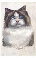 Ragdoll Cat Portrait Notebook: Blank Dot Grid Journal for Cat Lovers, Cat Mom, Cat Dad and Pet Owners - 6x9 - 5MM Dot Grid Pages