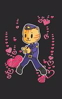 Funny Police Cat Notebook