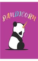 Pandicorn: Unicorn Panda Writing Notebook and Activity Book for Girls