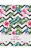 2020 Weekly Planner: Pretty Pink Floral, Weekly Calendar Book 2020, Weekly/Monthly/Yearly Calendar Journal, Large 8.5" x 11" 365 Daily journal Planner, 12 Months Calenda