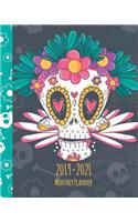 2019-2021 Monthly Planner: Colorful Skull Cover, Monthly Calendar 36 Months Calendar Agenda Planner with Holiday 8 X 10