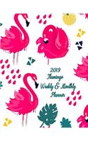 2019 Flamingo Weekly & Monthly Planner: 12 Months Pretty Simple Calendar Planner - Get Organized. Get Focused. Take Action Today and Achieve Your Goals