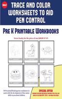 Pre K Printable Workbooks (Trace and Color Worksheets to Develop Pen Control): (2)