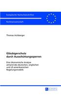 Glaeubigerschutz Durch Ausschuettungssperren