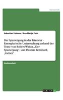 Spaziergang in der Literatur - Exemplarische Untersuchung anhand der Texte von Robert Walser, 