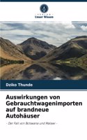Auswirkungen von Gebrauchtwagenimporten auf brandneue Autohäuser