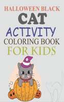 Halloween Black cat Activity Coloring Book For Kids