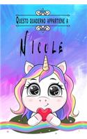 Questo quaderno appartiene a Nicole: Quaderno Con Nome - Con oltre 100 Nomi Femminili e Maschili - Quaderno Classico Pagina a Righe, 110 pagine, Dimensione Large 15.24 x 22.86 cm (6 x 9