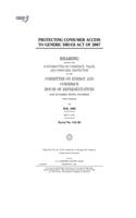 Protecting Consumer Access to Generic Drugs Act of 2007
