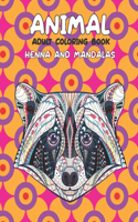 Adult Coloring Book Henna and Mandalas Animal