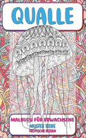 Malbuch für Erwachsene - Tropische Reisen - Muster Tiere - Qualle