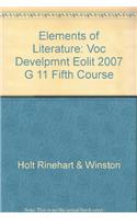 Elements of Literature: Vocubulary Development Fifth Course