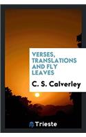 Verses, translations and fly leaves