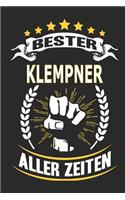 Bester Klempner aller Zeiten: Notizbuch, Notizblock, Geschenk Buch mit 110 linierten Seiten