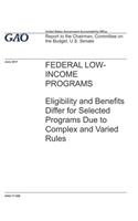 Federal Low-Income Programs