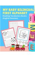My Baby Bilingual First Alphabet Reading Vocabulary Books (English Russian)