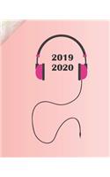 2019 2020: Pretty Pink Marble Music Teacher Journal Planner Notebook Organizer - Daily Weekly Monthly Annual Activities Calendars To Do Class Lists Grade Track