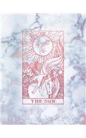 The Sun: (Rainbow Marble and Rose Gold - College Ruled Composition Notebook)