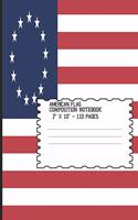 American Flag Composition Notebook