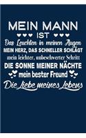 Liebe Meines Lebens: Notizbuch / Notizheft Für Ehemann Verlobte Hochzeit-Stag Jahrestag A5 (6x9in) Liniert Mit Linien