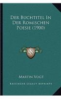 Buchtitel In Der Romischen Poesie (1900)