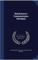 Blackstone's Commentaries Abridged