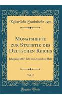 Monatshefte Zur Statistik Des Deutschen Reichs, Vol. 2: Jahrgang 1887; Juli-Bis Dezember-Heft (Classic Reprint)