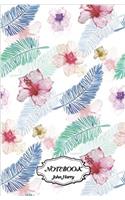 Notebook Dot-grid Hibiscus Feather