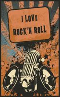 Rock'n'Roll Notebook: Beautiful Rock and Roll Music Notebook with 120 chequered pages in Trim size 15,24 x 22,86 cm (6" x 9")