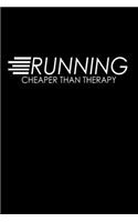 Running cheaper than therapy: Food Journal - Track your Meals - Eat clean and fit - Breakfast Lunch Diner Snacks - Time Items Serving Cals Sugar Protein Fiber Carbs Fat - 110 pag