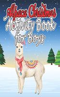 Alpaca Christmas Activity Book for Boys